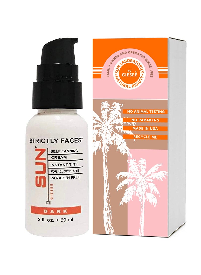 Sun Laboratories by Giesee - Sun Laboratories By Giesee Face Self Tanner Dark - Self Tanning Lotion for Gradual, Sunless Tan - Premium Facial Tanner Drops & Mist - Tanning Lotion for Face - Image 1