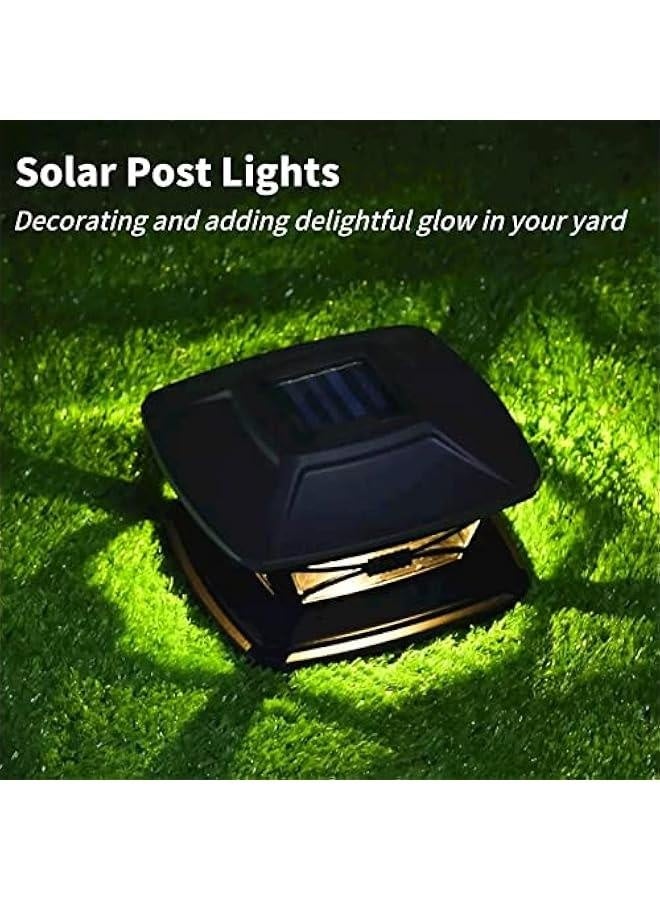 Generic Solar Post Cap Lights Outdoor, Waterproof Fence Post Lights Solar Powered Deck Post Lights 4x4 Decorative with Bright LED for Garden Fence Patio Garage Walkway Pool Decor - Image 2