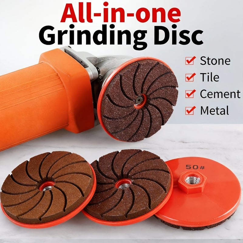 3 Piece 3 Inch Grinding Polishing Disc Set For Marble Cement Metal Angle Grinder - Image 1