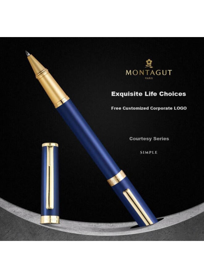 Montagut Signature Pen, Business Ballpoint Pen Gift Box, Black Replacement Pen Refill, Writing Signature Pen, Liliya Series, Blue, 0.5mm - Image 3