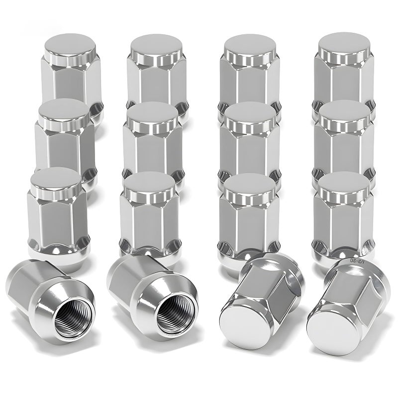 MOSNAI Golf Cart Chrome Wheel Lug Nuts for Club Car EZGO 1220 Size OEM 14723G1 1010984 14723G1 16 Pack - Image 2