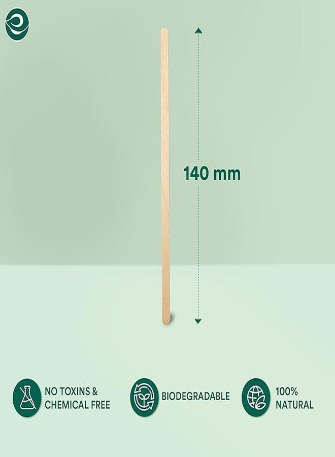 Ayatis Choco Eco-Friendly Wooden Coffee Stirrer Sticks – (Pack of 2 × 500) 100 pcs,Premium Disposable Wooden Mixing Sticks for Coffee, Tea,Cocktails, Hot & Cold Beverages - Image 2