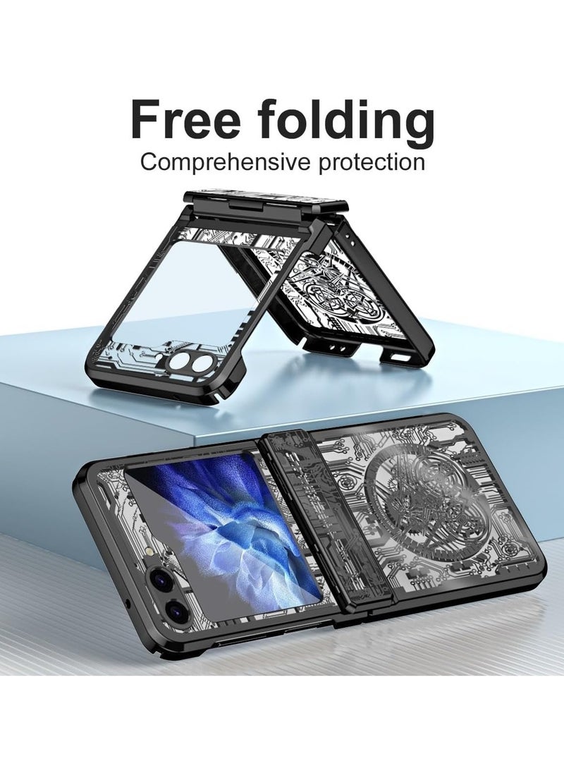 General - Compatible Samsung Galaxy Z Flip 6 Case with Hinge Protection, Electroplated Case Full Protection Sturdy Cover Slim Lightweight Case - Image 1