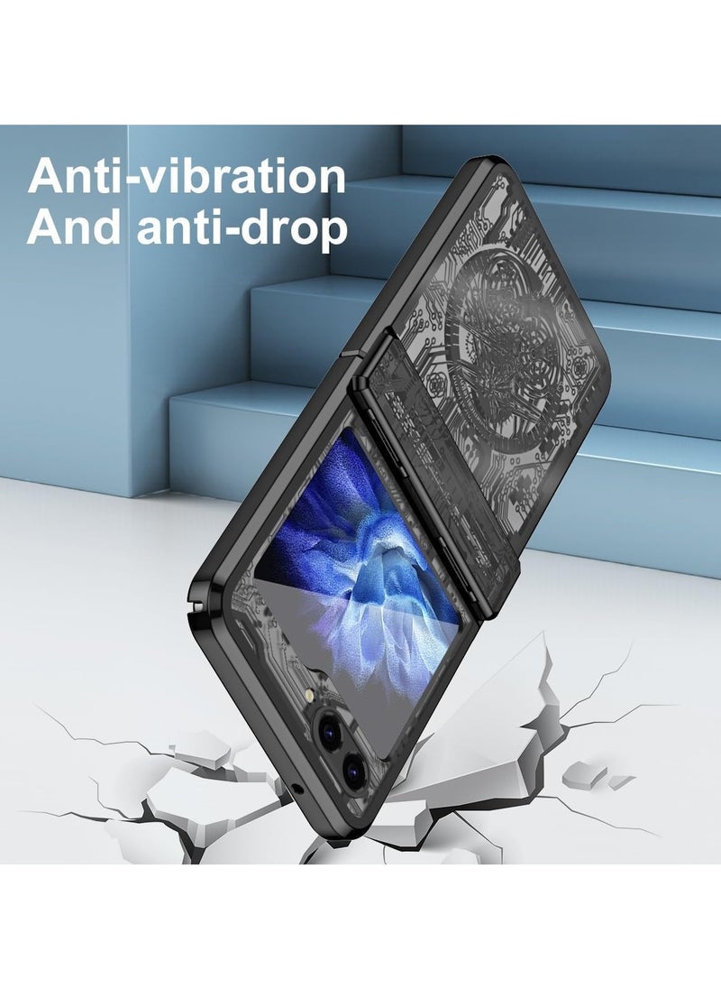 General - Compatible Samsung Galaxy Z Flip 6 Case with Hinge Protection, Electroplated Case Full Protection Sturdy Cover Slim Lightweight Case - Image 1