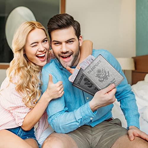 Eoehro حافظة جواز السفر Eoehro 2Pack، غطاء محفظة، مستلزمات السفر للنساء والرجال - Image 5