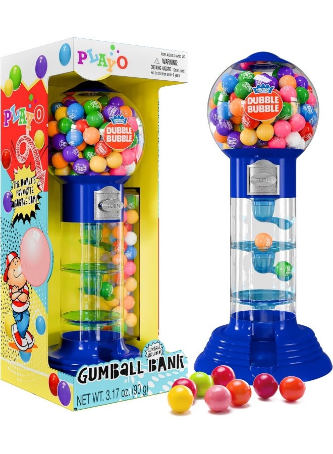 PlayO 10.5" Gumball Machine for Kids, Spiral Style Candy Dispenser for Gifts, Parties or Events - Bubblegum Machine w/Gumb Balls Included  - Image 5