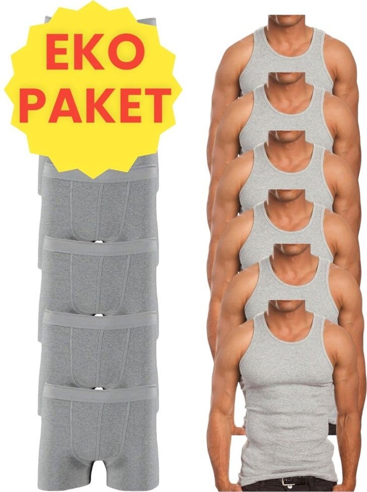 Mood Agenda Eco Set 12 Pack Men's Underwear Set 6 Pieces Undershirt 6 Pieces  - Image 1