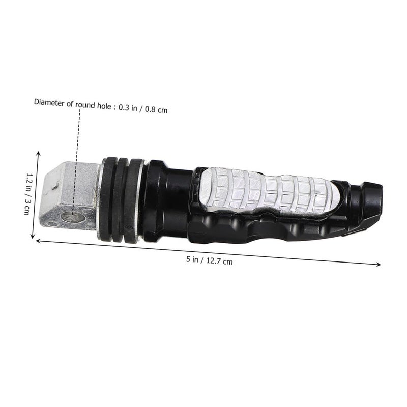 2 Pcs Motorcycle Foot Pegs Rear Passenger Footrests Silver Metal Universal Bike Footrest for Street Cruiser - Image 3
