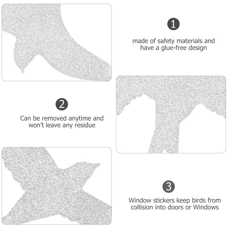 Frosted Anti Collision Window Stickers For Bird Protection Set Of 20 Home Decor Clings - Image 4