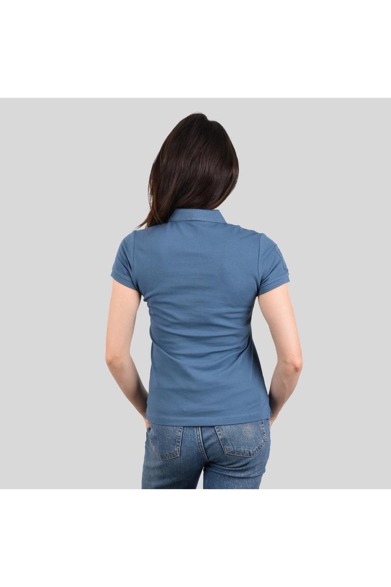 جيوردانو قميص بولو نسائي أزرق بقصة ضيقة - Image 4