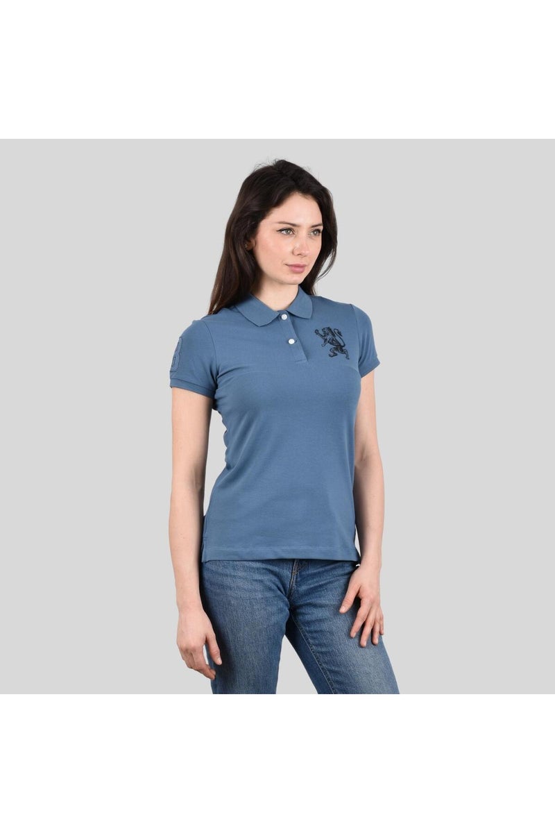 جيوردانو قميص بولو نسائي أزرق بقصة ضيقة - Image 2