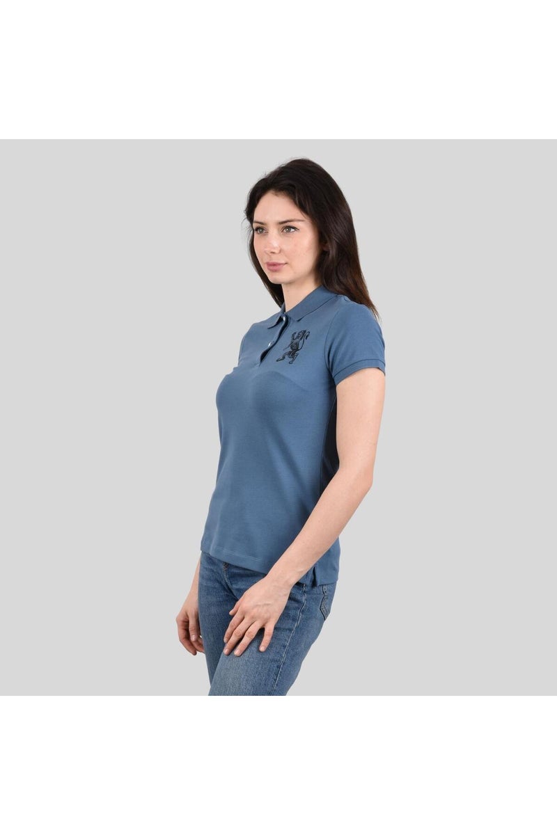 جيوردانو قميص بولو نسائي أزرق بقصة ضيقة - Image 3