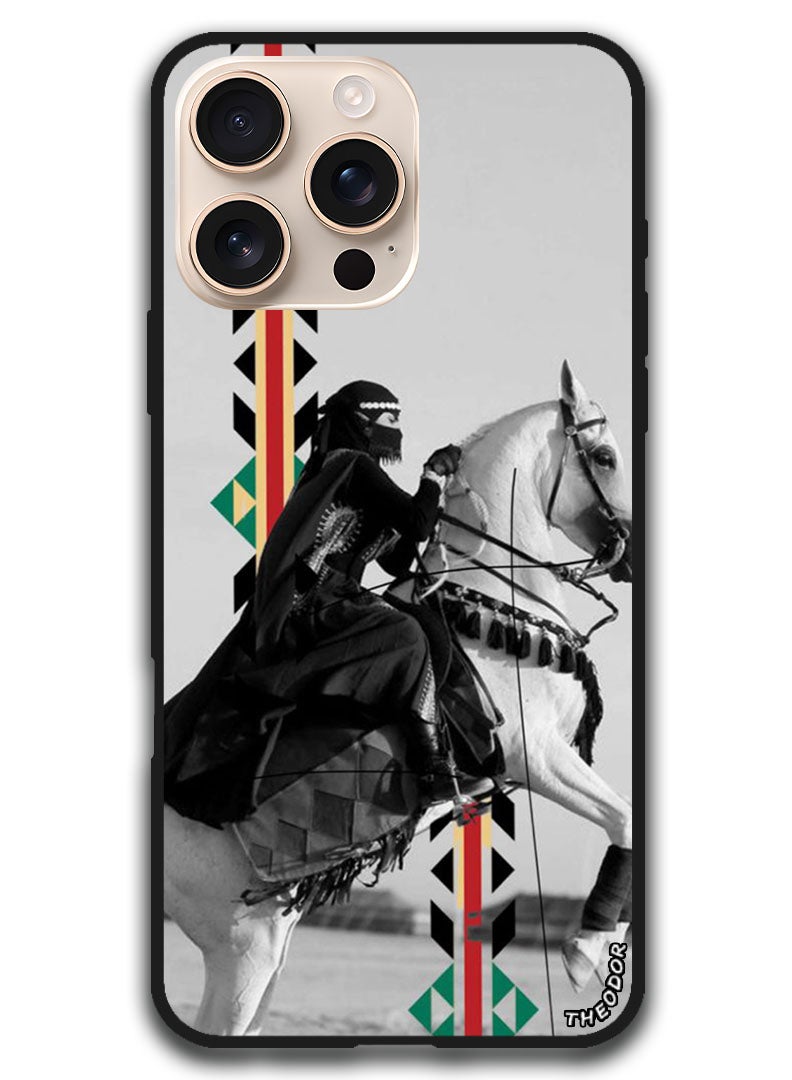 Theodor Protective Case Anti Scratch Shock Proof Bumper Cover For iPhone 16 Pro Max (6.9)-inch Horse riding - Image 1