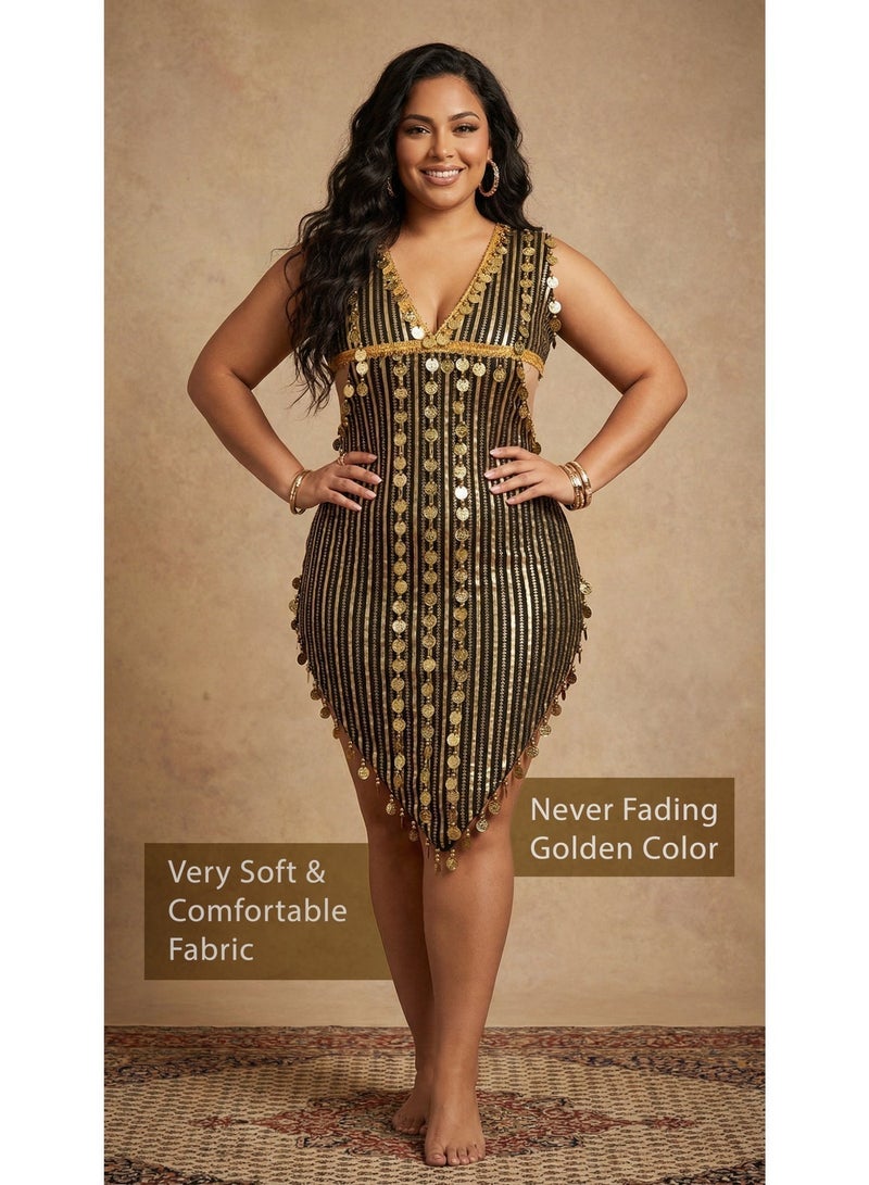 زي رقص شرقي، مقاس صغير إلى متوسط، حركة سلسة ومريحة، مناسب للحفلات، جلابيات لبنانية تركية مصرية تقليدية. - Image 5