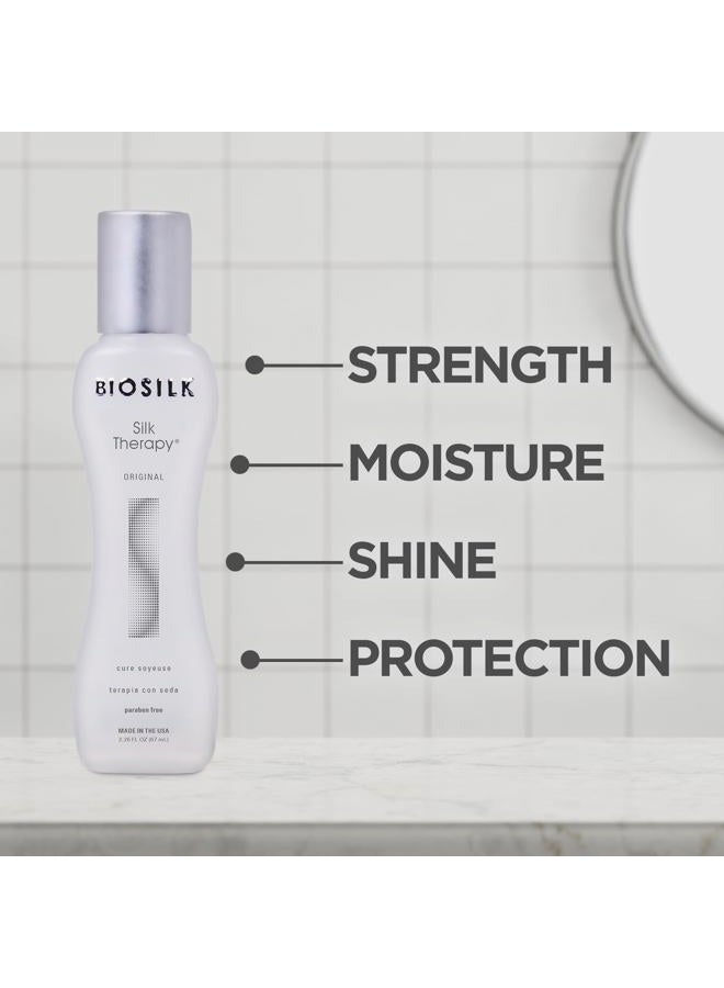 BIOSILK علاج حرير الأصلي، علاج إعادة البناء لإضافة اللمعان والمساعدة في منع تقصف الشعر، خالي من الكبريتات والبارابين، وغير مختبر على الحيوانات، 2.26 أونصة - Image 4
