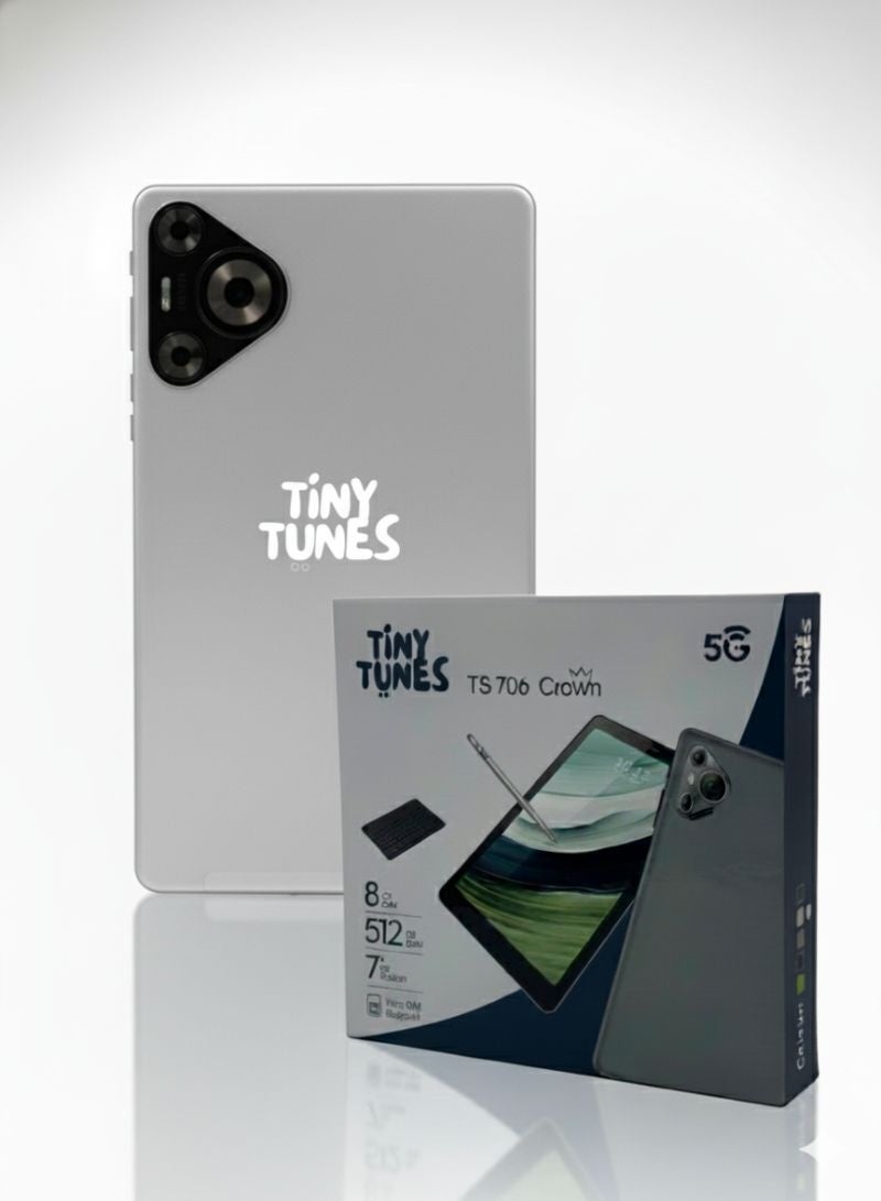 Tiny Tunes TS706 Kids Tablet, 7 Inch Display, Keyboard and Pen, Wifi, SIM Support - Image 1