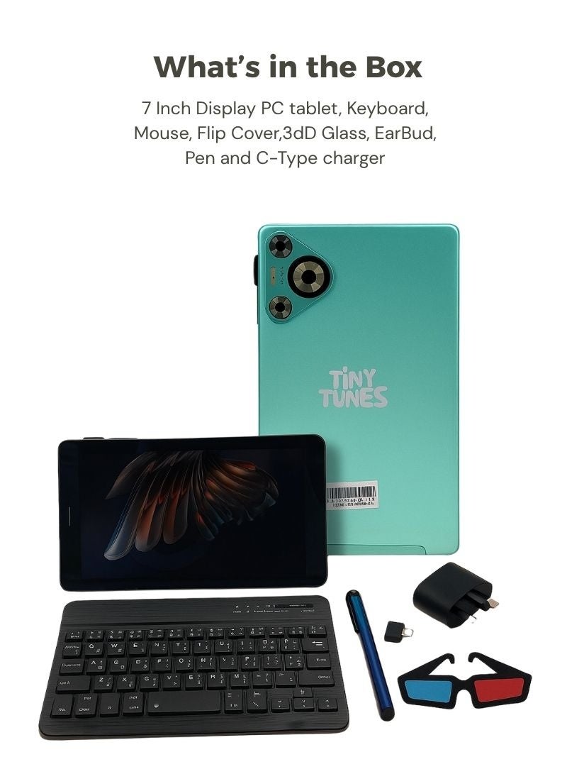 Tiny Tunes TS706 Kids Tablet, 7 Inch Display, Keyboard and Pen, Wifi, SIM Support - Image 4