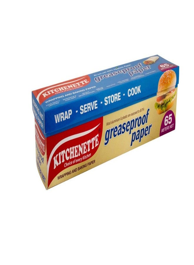 Kitchenette Food Wrapping Paper - 65 Meter || Family Pack || Food Grade and Unprinted Paper || Coreless Roll || Microwave Safe||AKA ; Butter Paper || Pack of 2 - Image 5