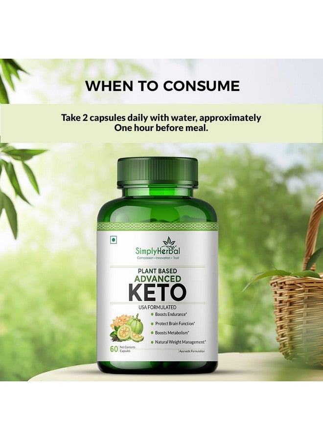 Simply Herbal مكمل إدارة الوزن كيتو المتقدم ببساطة 1000 ملغ مع مستخلص الشاي الأخضر والقهوة وجارسينيا كامبوجيا - 60 كبسولة - Image 4