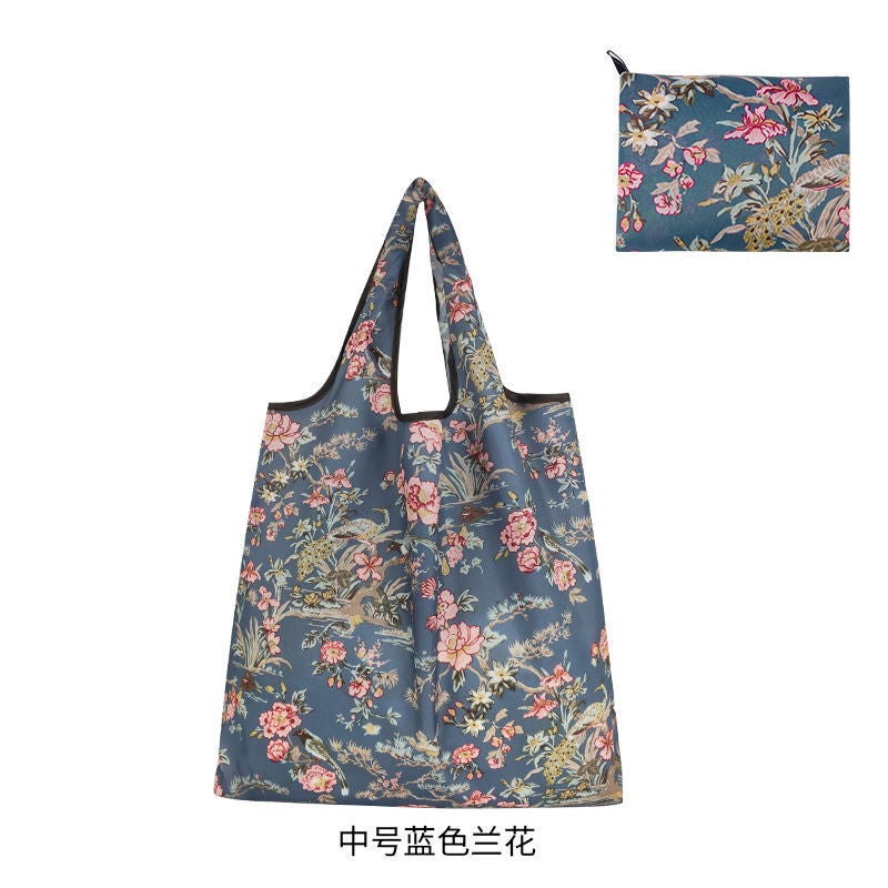 Foldable Supermarket Shopping Bag Waterproof Shopping Bag For Mommy Portable Environmental Bag Single Shoulder Handbag Outgoing Storage Bag - Image 1