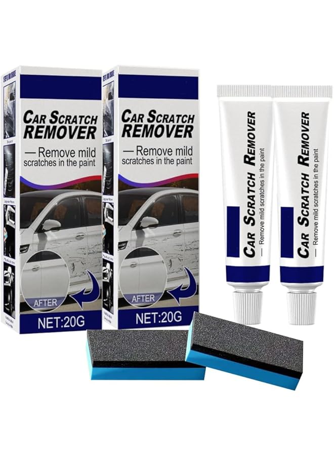YARDHOBI Scratch Remover For Vehicles, Car Scratch Repair Paste, Car Paint Scratch Repair Polishing Wax, Scratch Remover Kit With Sponge For Vehicles For Deep Scratches, Car Accessories (2 Pcs) - Image 1