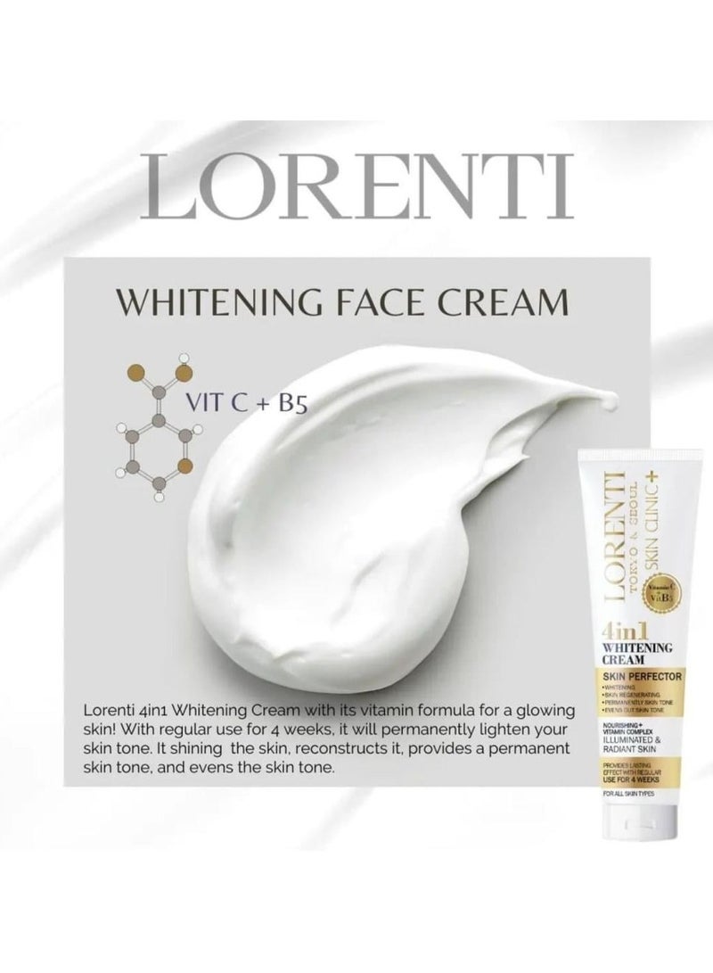 لورنتي كريم تبييض البشرة 4 في 1 من لورينتي 150 مل يوحد لون البشرة يغذيها ويعزز إشراقتها بفيتامينات طبيعية - Image 3