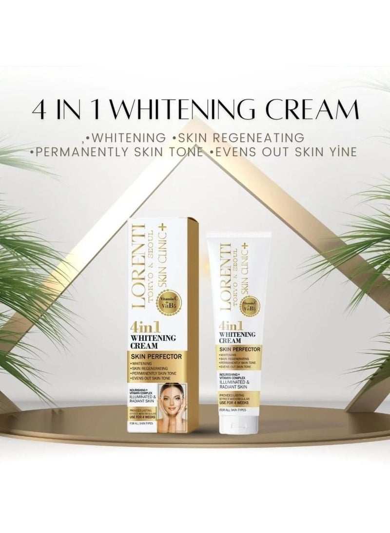 لورنتي كريم تبييض البشرة 4 في 1 من لورينتي 150 مل يوحد لون البشرة يغذيها ويعزز إشراقتها بفيتامينات طبيعية - Image 2