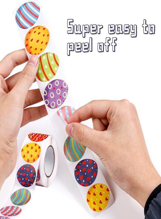 توريناليتال 1200 قطعة من ملصقات عيد الفصح، ملصقات لف بيض عيد الفصح السعيد، ملصقات ذاتية اللصق بموضوعات متنوعة على شكل أرنب، لوازم حفلات الأطفال - Image 3