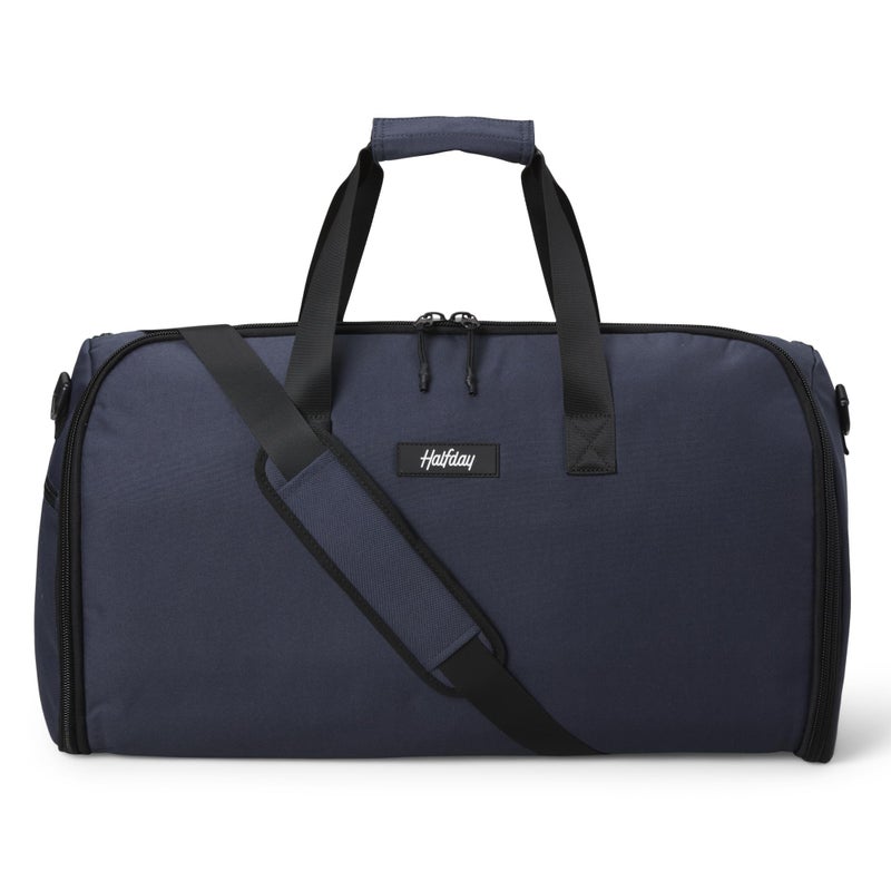 Halfday Convertible 2-in-1 Garment Duffel Weekender Bag 45L | Wrinkle-Free Travel, Hanging Suit Compartment, Shoe Pockets, Trolley Sleeve. Durable & Water-Resistant Carry-on, Marine - Image 1