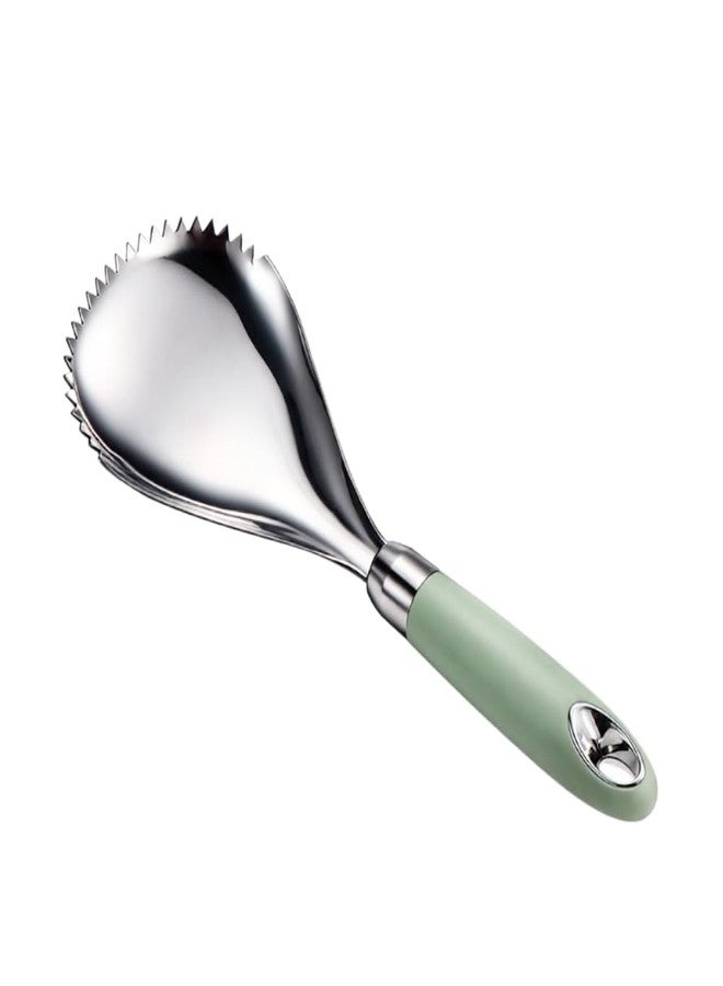 DONGKER Ice Crusher Spoon, Stainless Steel Serrated Ice Scoop with Comfortable Handle for Smoothies Shaved Frozen Cocktails - Image 1