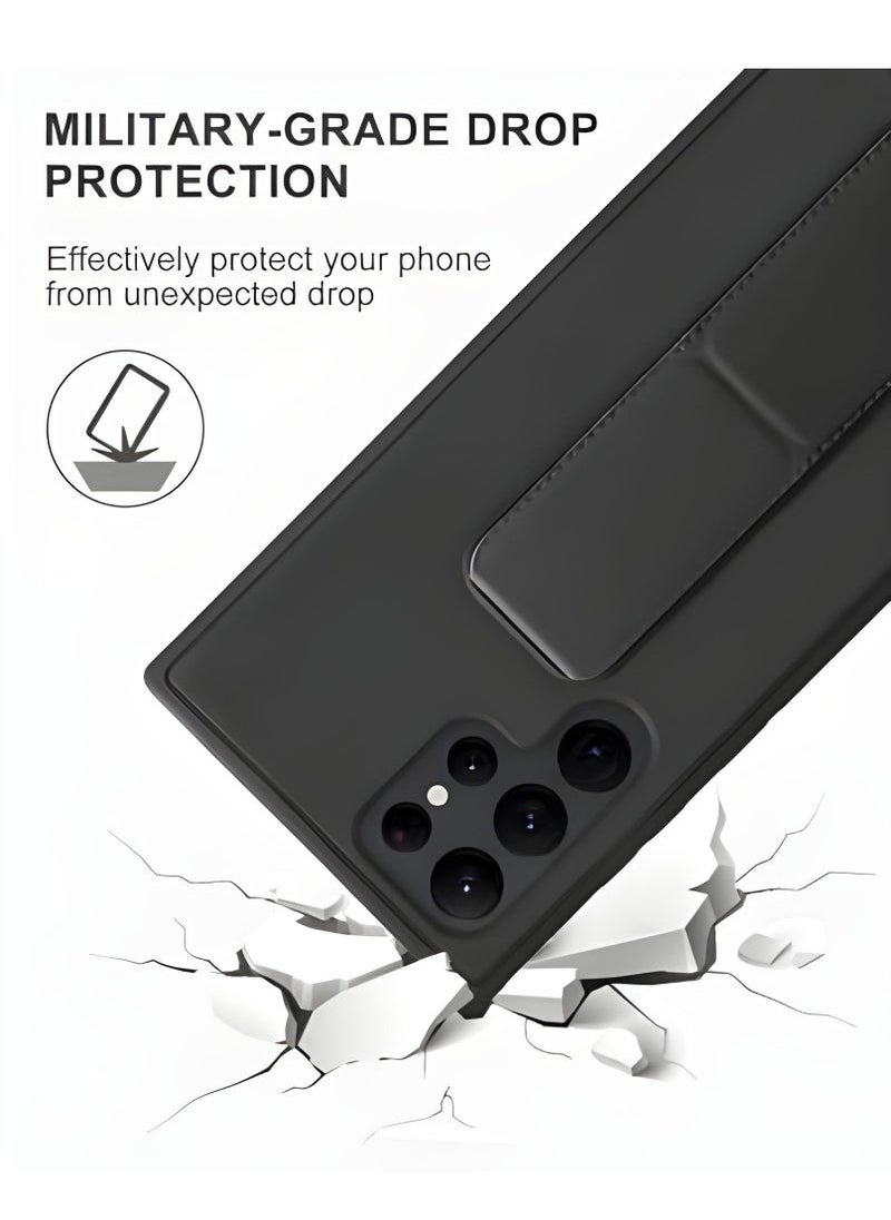 Gravity Samsung Galaxy S25 Ultra Case Cover | Vertical & Horizontal Hand Strap for Secure Grip | Magnetic Car Mount Compatible | Built-in Kickstand for Hands-Free Viewing | Shockproof & Scratch-Resistant | Slim & Lightweight Protective Cover | Durable & Stylish Black Case for Samsung Galaxy S25 Ultra (6.9-Inch) - Image 4