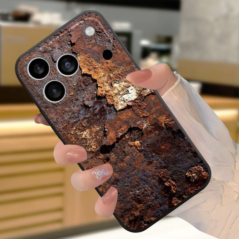 Mixed Color 1 Phone Case For iPhone 15 Pro Max Ultra Shockproof Lightweight Durable Luxury Matte Black Rust Texture Print Smartphone Cover - Image 5