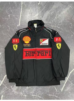 F1 Embroidered Racing Suit Cotton Long Sleeve Casual (black shell) (embroidery plus cotton)