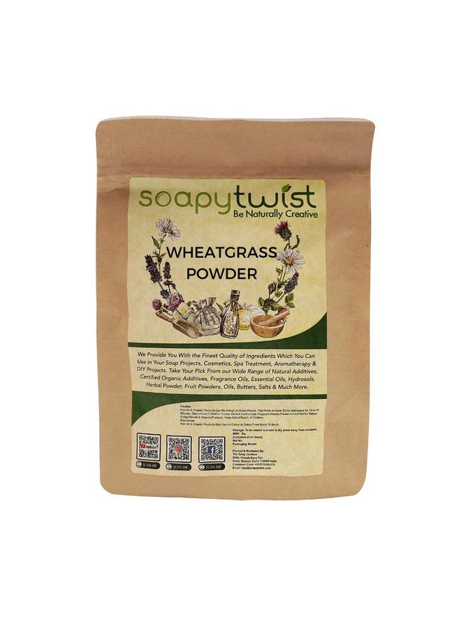 Soapy Twist Wheatgrass Powder - 100g for Face Pack, Lip Scrub & Body Scrub - Image 1