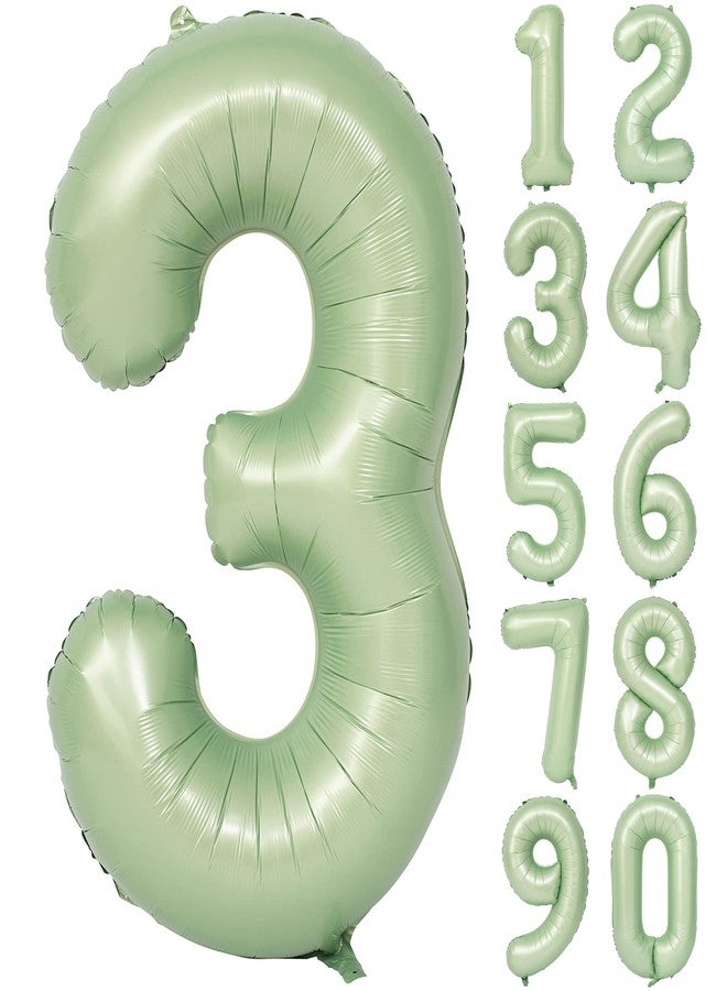 CHANGZHONG 40" Olive green Number Balloons Helium Foil Mylar Balloon Birthday Party banquet Decoration Digital 3 - Image 1