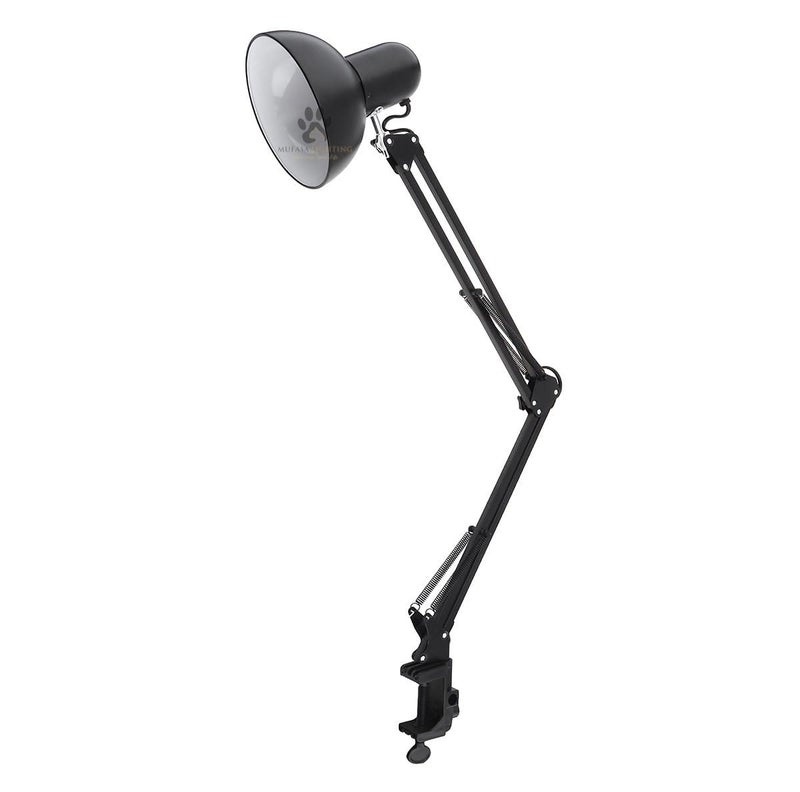Mufasa Black Color Flexible Spring Doctor Lamp Table Lamp For Study/Reading,Adjustable Head Best For Home Kids Room Library W/ On/Off Switch(58Cm Height)(Bulb Not Included)(Black Clip)-Aluminium,Led - Image 2