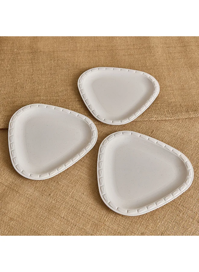 هوم بوكس طقم أطباق جانبية من قشور الأرز 3 قطع 21 × 1 × 21 سم