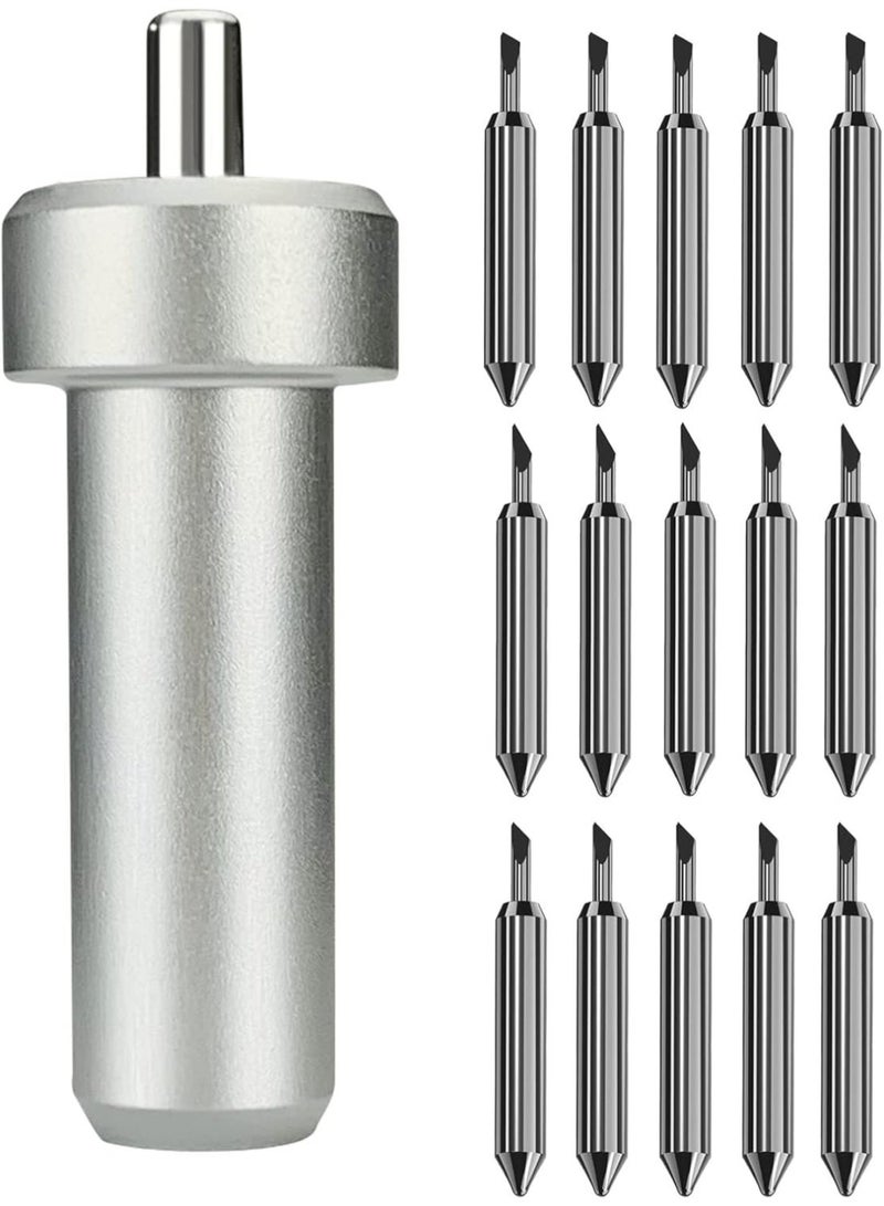 30/45/60 Degree Plotter Blades Vinyl Cutter Film Knife 15pcs for Cricut Joy Replacement Cutting Blades + 1pc Blade Holder - Image 1
