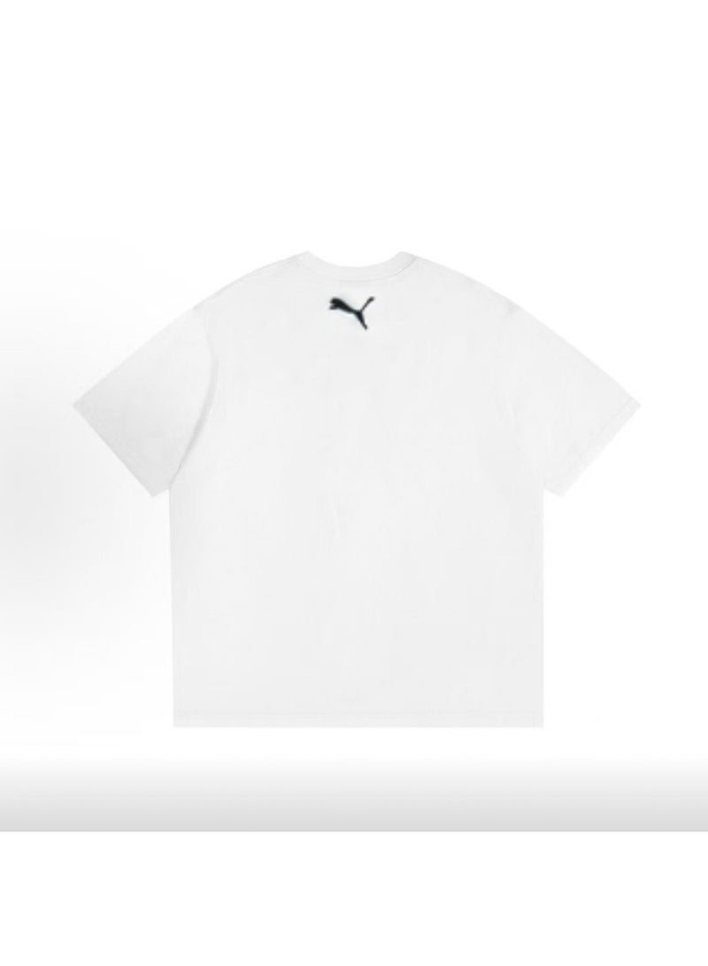 Puma "All in Good Time" 3D Cartoon Character White Cotton T-Shirt-XXL - Image 4