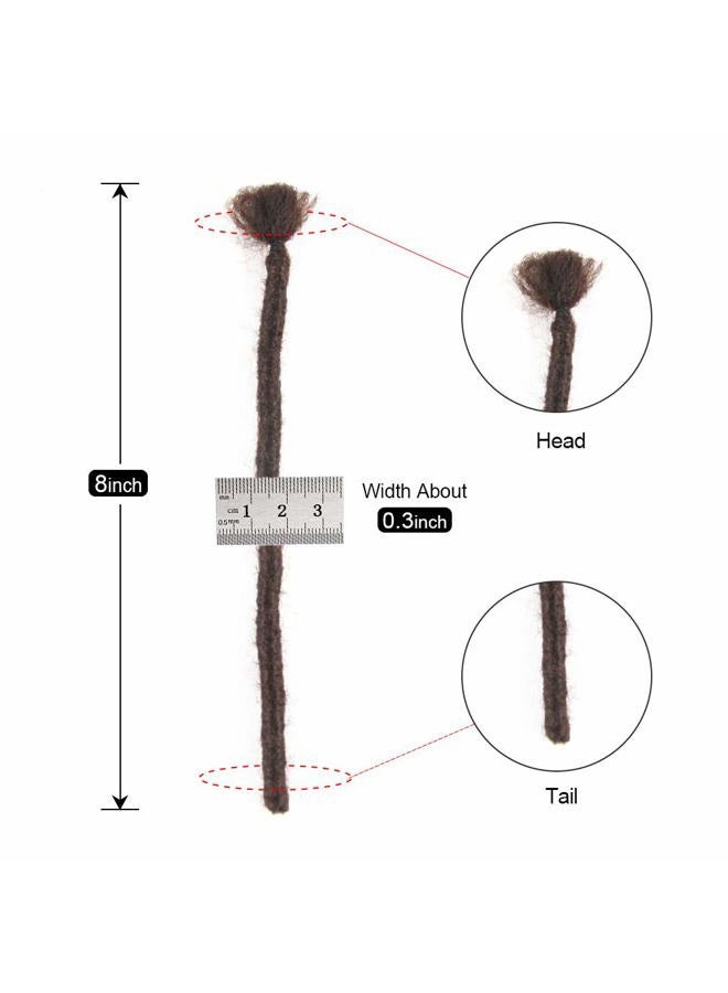 Aosome Dreadlock Extensions for Women/Men 20 Strands 8 inch Handmade Synthetic Reggae Braiding Hair for Fashion Hip-Hop Style Crochet Locs Dreads 4# - Image 4