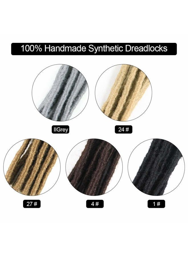 Aosome Dreadlock Extensions for Women/Men 20 Strands 8 inch Handmade Synthetic Reggae Braiding Hair for Fashion Hip-Hop Style Crochet Locs Dreads 4# - Image 3