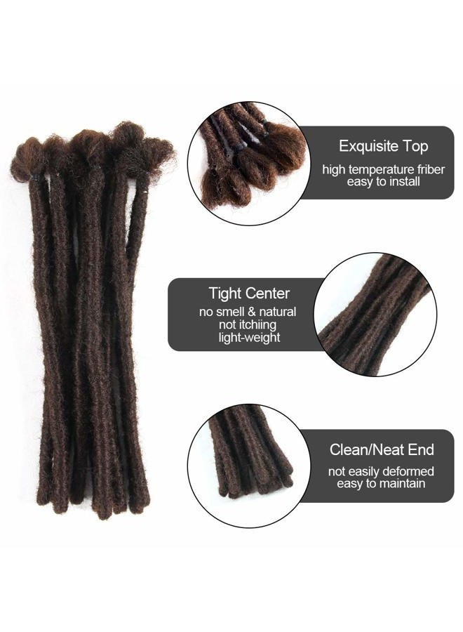 Aosome Dreadlock Extensions for Women/Men 20 Strands 8 inch Handmade Synthetic Reggae Braiding Hair for Fashion Hip-Hop Style Crochet Locs Dreads 4# - Image 2