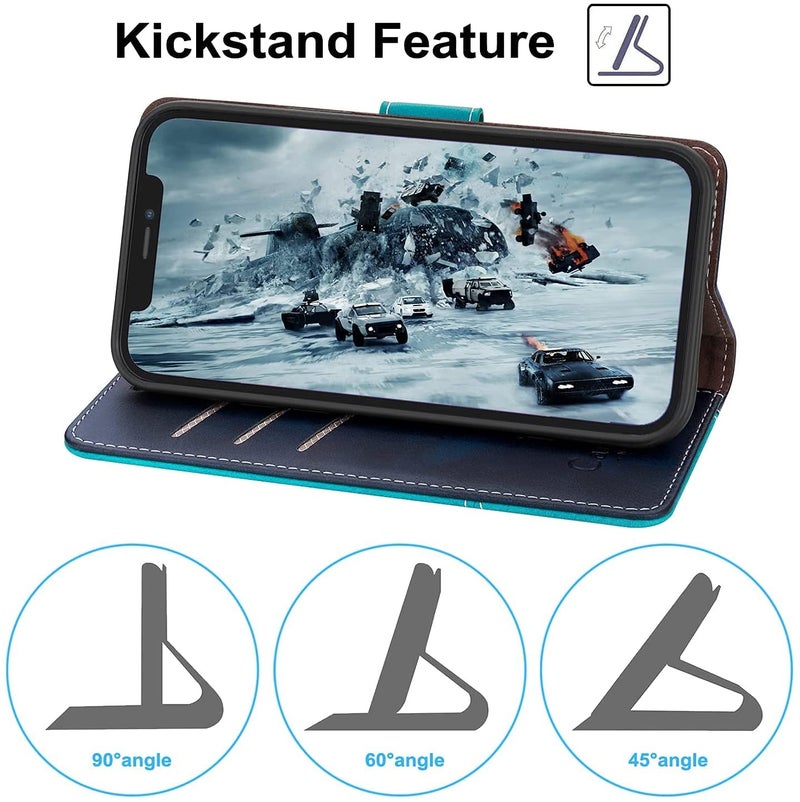 ClickCase Trend Series for Poco X4 Pro 5G Leather Wallet Flip Case Magnetic Closure Flip Cover for for Poco X4 Pro 5G (Sky Blue) - Image 4