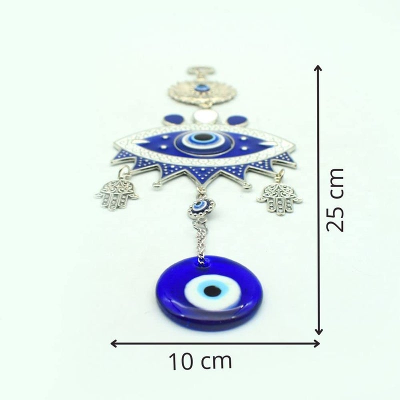 Puja N Pujari Puja N Pujari Eye Shape Turkish Evil Eye Hanging Showpiece for Home Entrance Good Luck Charm and Positivity  - Image 4