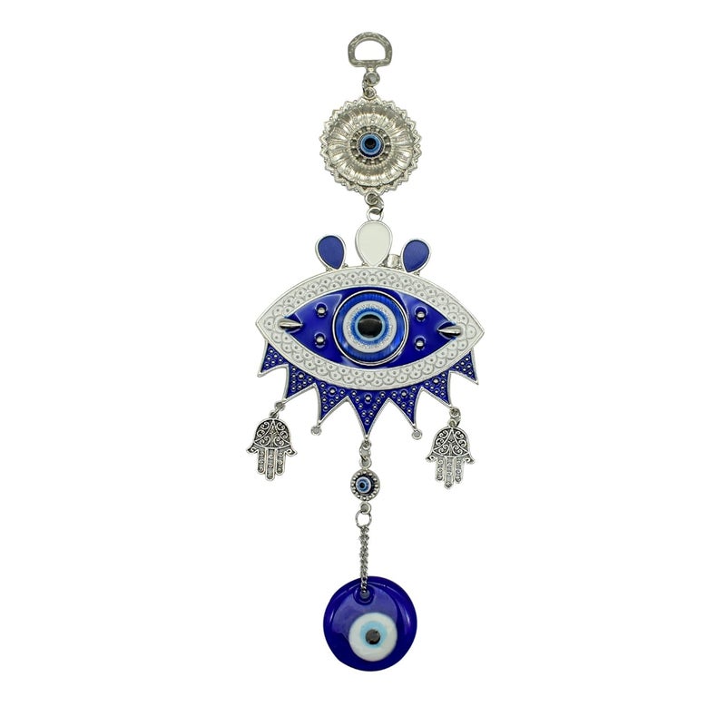 Puja N Pujari Puja N Pujari Eye Shape Turkish Evil Eye Hanging Showpiece for Home Entrance Good Luck Charm and Positivity  - Image 3