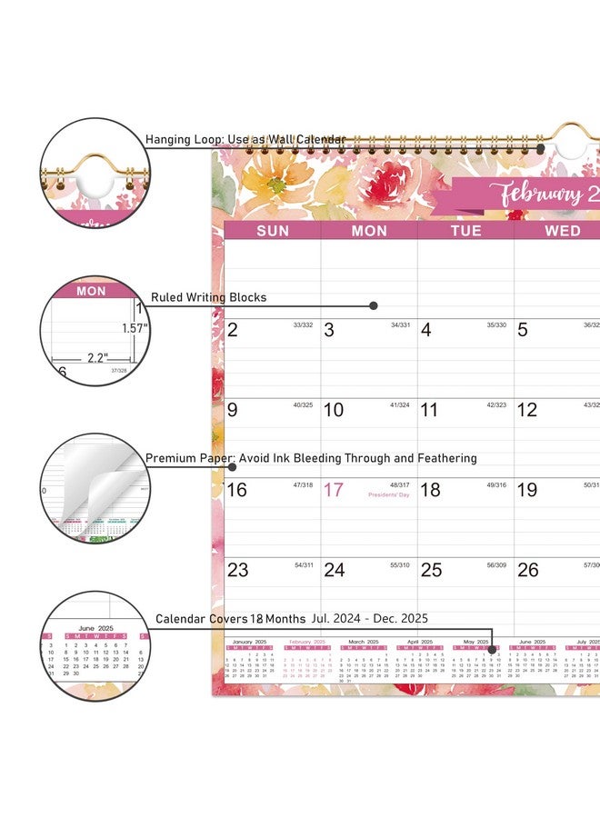 MaaIbok 2025 Wall Calendar - 15" X 11.5" Large Wall Calendar From January 2025 - December 2025 With Julian Dates, Two-Wire Binding, Perfect For Planning - Image 4
