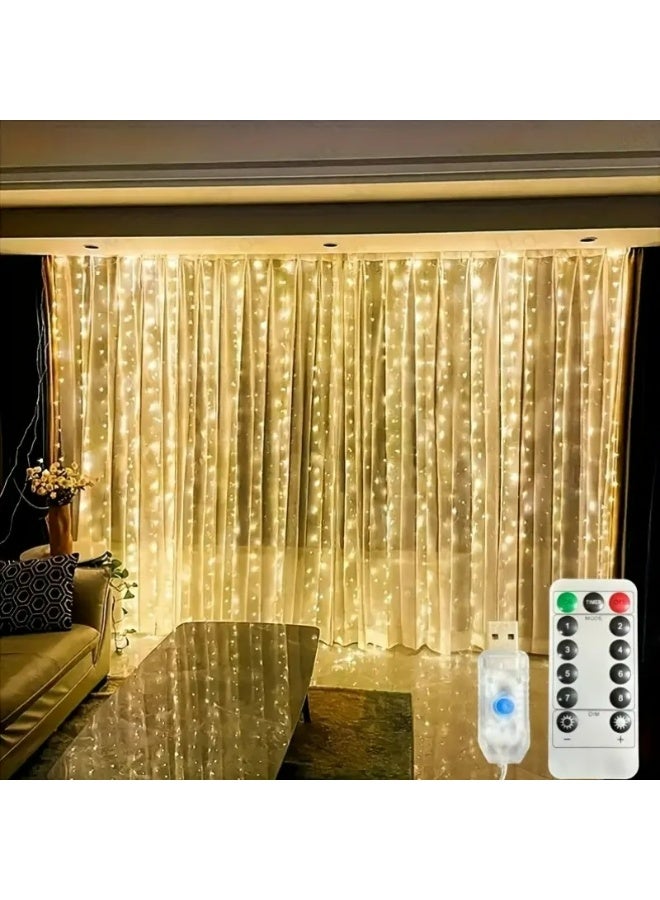 Kandid Diwali LED String Lights, 3x1m Window Fairy Lights, 300 LEDs, Warm White (window string light) - Image 3