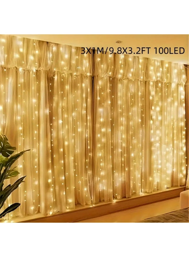 Kandid Diwali LED String Lights, 3x1m Window Fairy Lights, 300 LEDs, Warm White (window string light) - Image 2