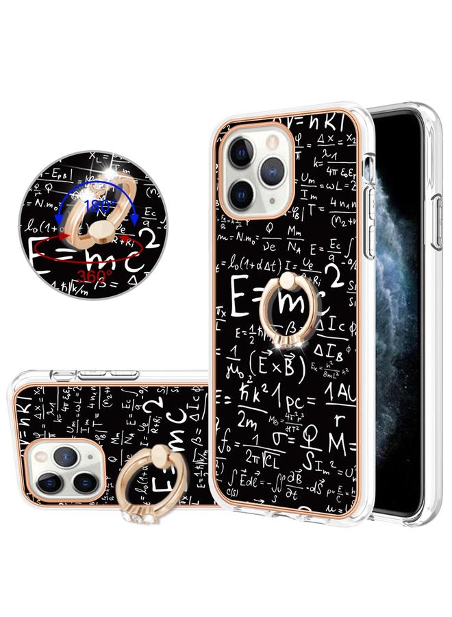 Zaboon Case For iPhone 11 Pro Max Electroplating Dual-side IMD Phone Case with Ring Holder - Image 1