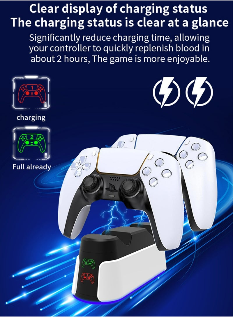 Fast Charging Dock for Playstation 5 Controller, LED Indicator, Click-in Design, Safe Intelligent Protection for PS5 Controller